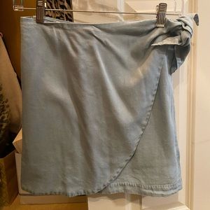 BDG chambray wrap skirt